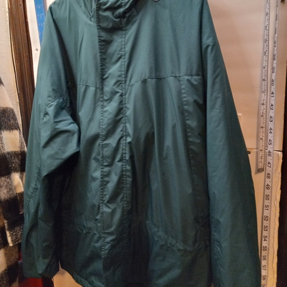 L.L. Bean Insulated Green XL Long Sleeves Hooded Pouch Front Pocket Jacket Coat - Picture 16 of 16